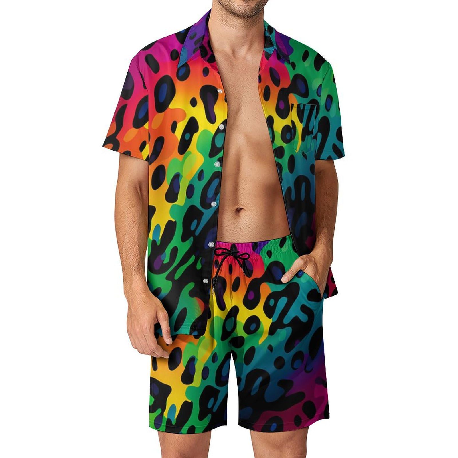 Mens Fashion Clothes - Zomer onregelmatige geometrische 3D print heren
