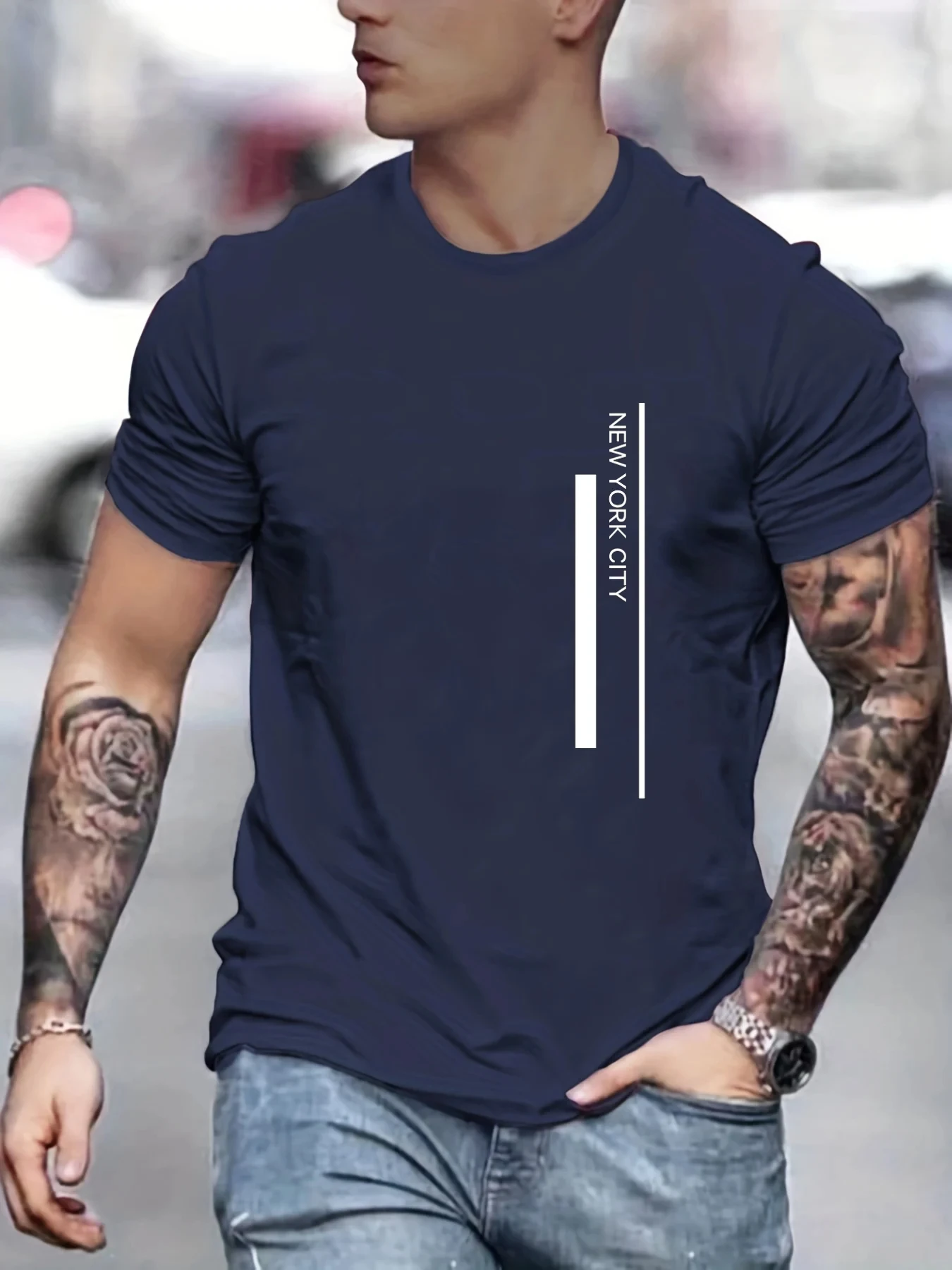 Men'S Fashion New York - Mode NEW YORK CITY T-shirt met