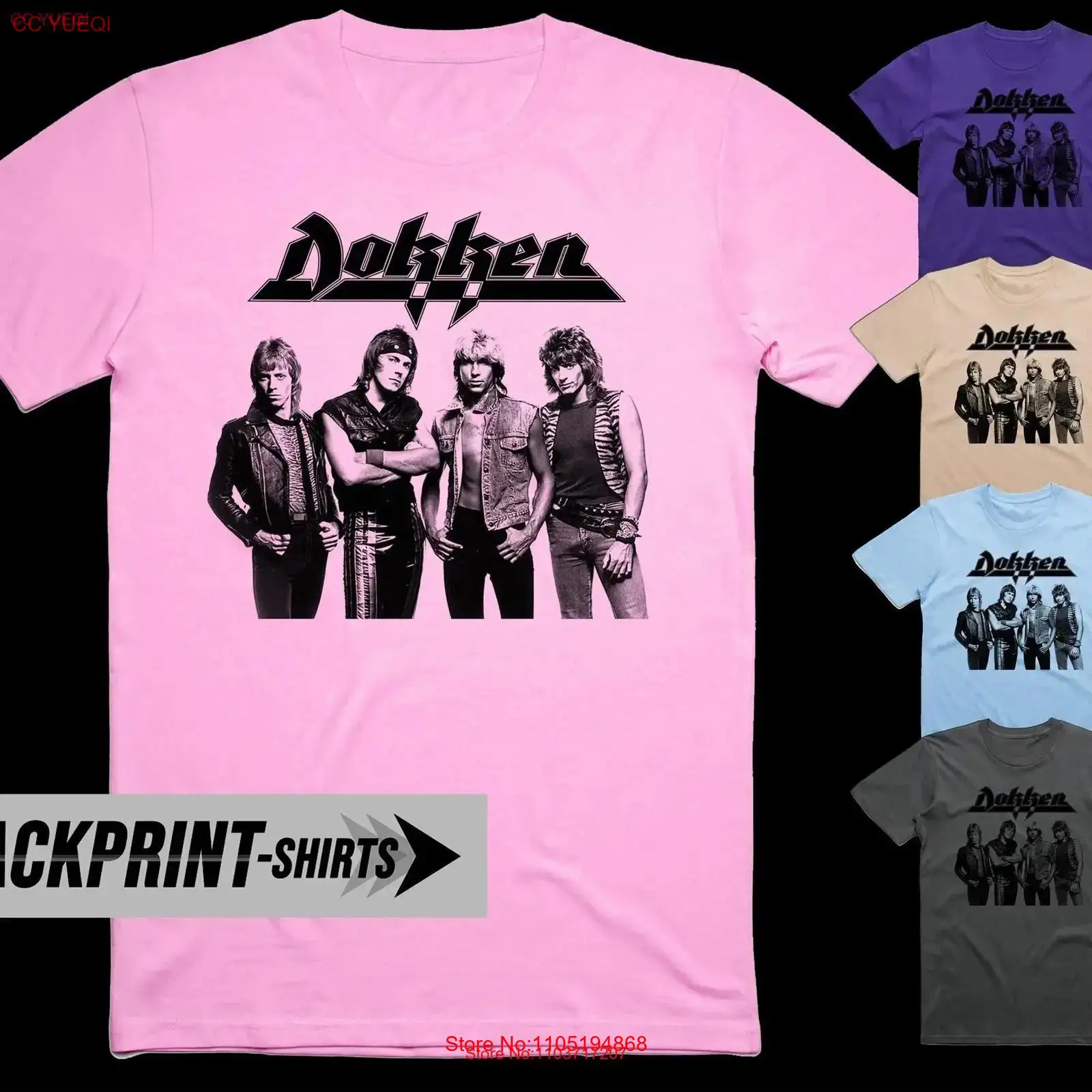 Poster Men Fashion - Dokken T-shirt katoen heren alle maten