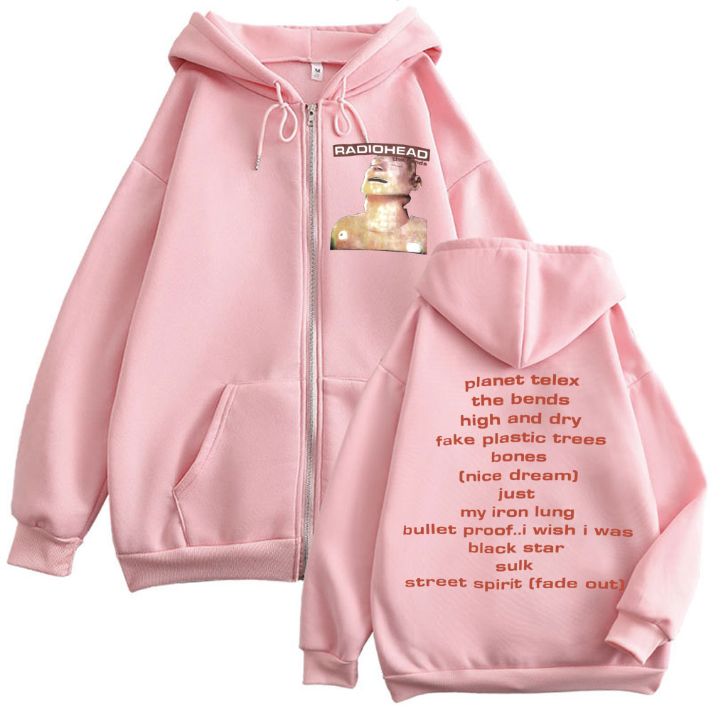 Rockband Radiohead Muziekalbum - Mens Fashion Zip Up Hoodies recensie en prijs