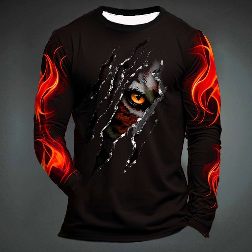 Grappige Tijgerprint T-shirt V - Mens Fashion Summer recensie en prijs
