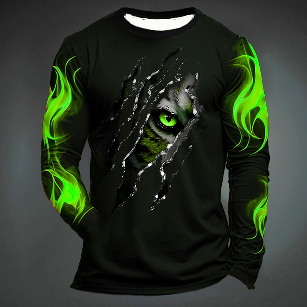 Grappige Tijgerprint T-shirt V - Mens Fashion Summer recensie en prijs