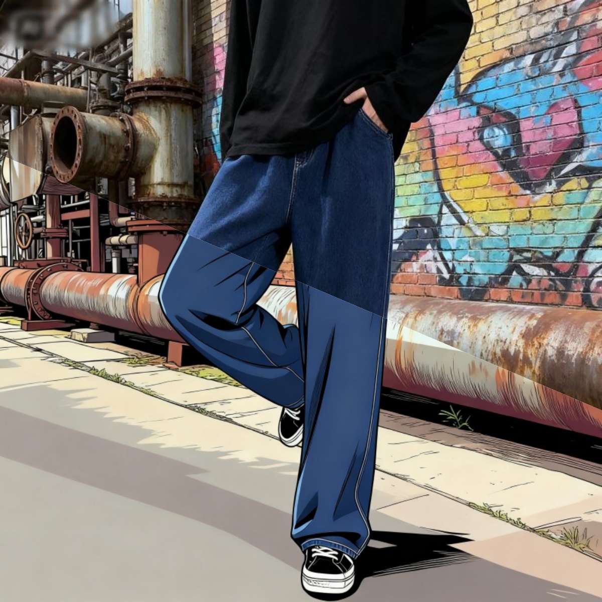 Koreaanse stijl streetwear nie - Men'S Fashion Grey Jeans recensie en prijs