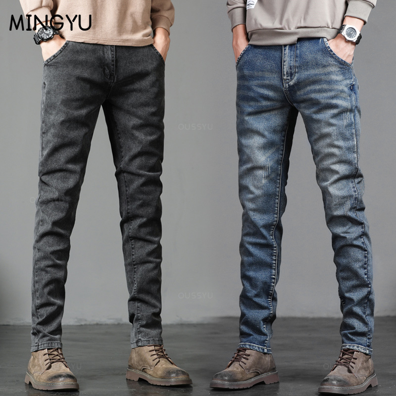 Herfst Winter Katoen Heren Kla - Men'S Fashion Grey Jeans recensie en prijs