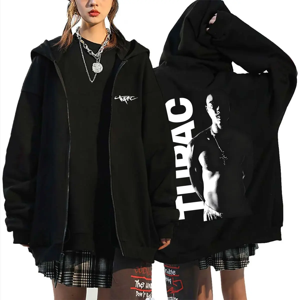 Rapper Tupac 2pac Hoodie met R - Mens Fashion Zip Up Hoodies recensie en prijs